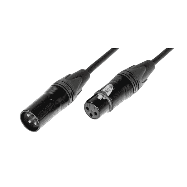 Image of Eurocable Microphone Cables with Neutrik XLR 3-pole Black 'Canon' Connectors