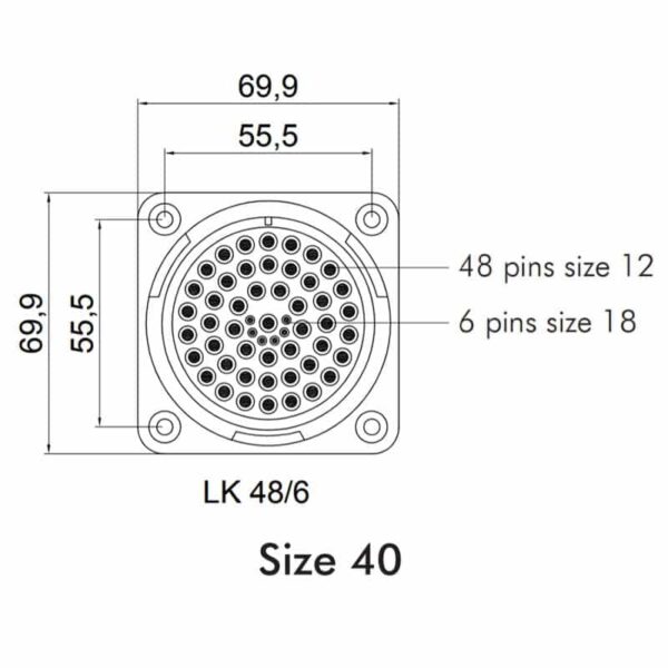 Image of LK 48 Pole Speaker + Control Connectors Section